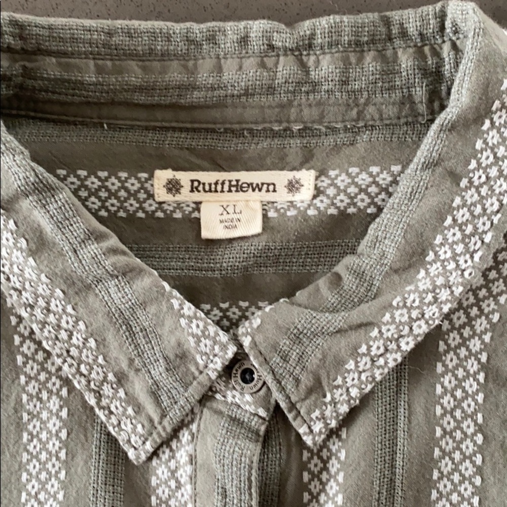 Olive Button Down Tunic - Picture 3 of 5